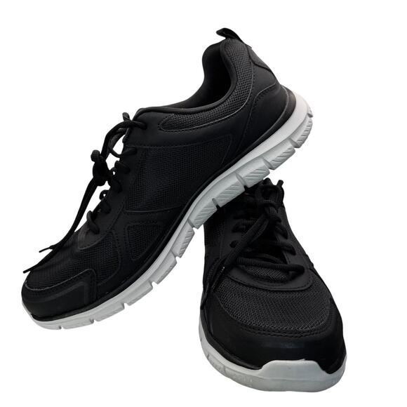 New SKECHERS Men's Black Track Scloric Running Shoes Size 11.5 - Picture 8 of 10